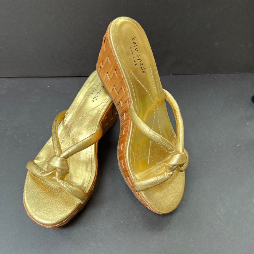 Gold Kate Spade sandals